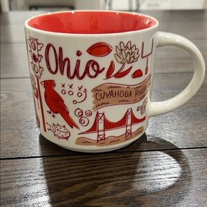 Starbucks Ohio Red and White Mug